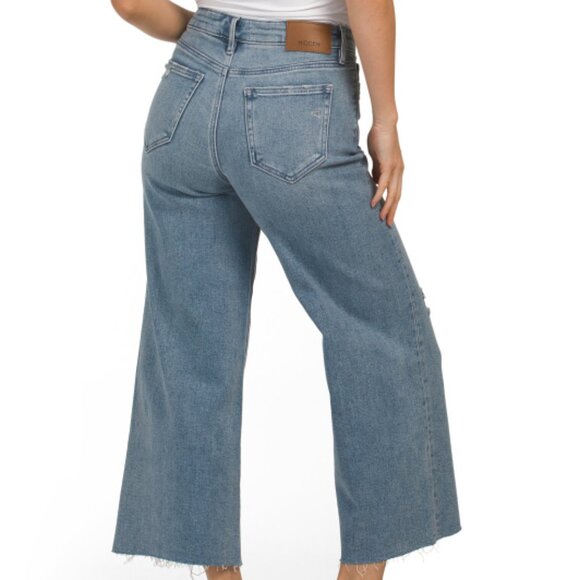 NEW HIDDEN Nori Distressed Wide Leg Cropped Jeans Vintage FOR WOMEN 166mn - Picture 2 of 5